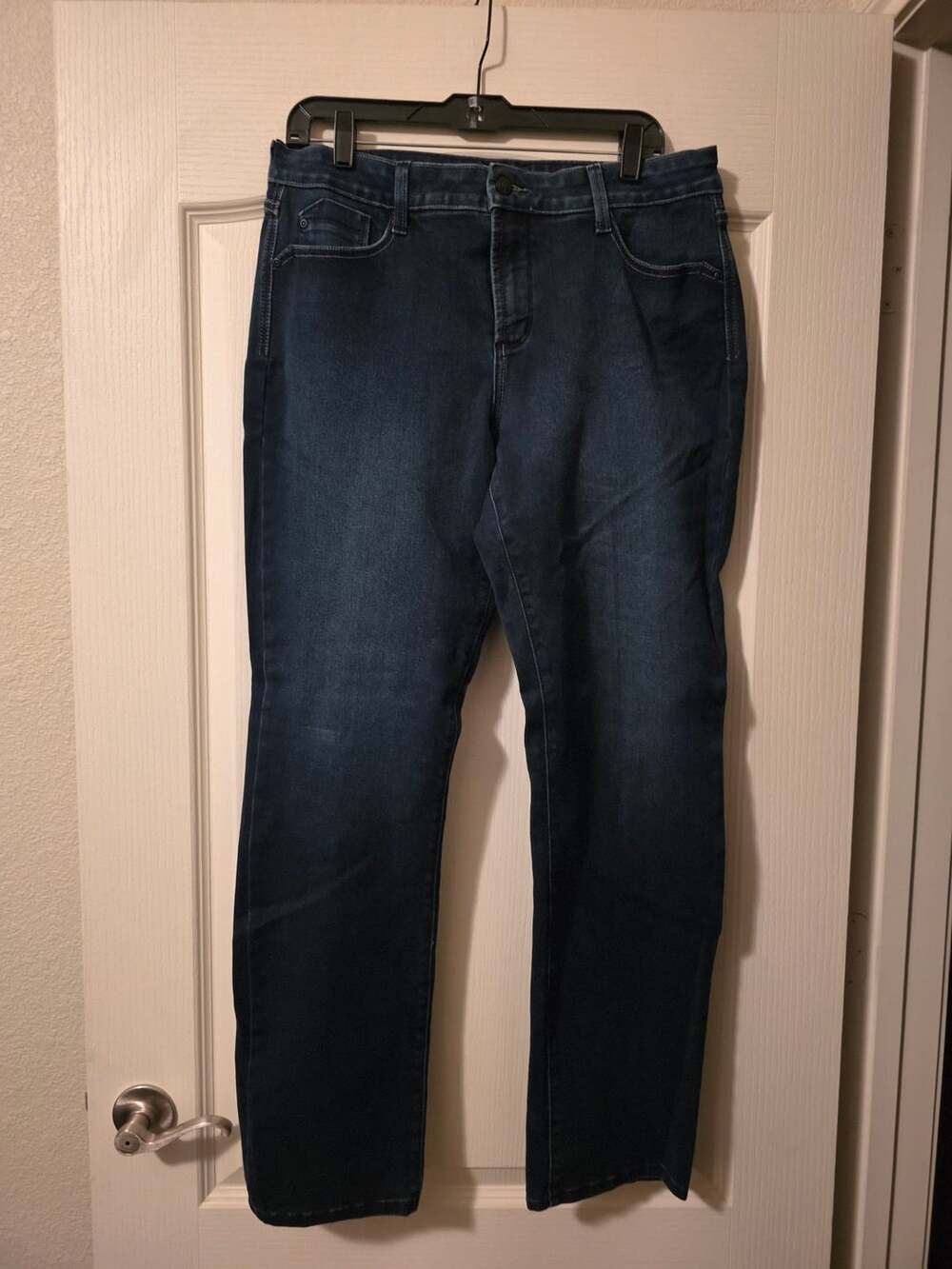 NYDJ Jeans Size 12 Dark Wash Denim Straight Leg